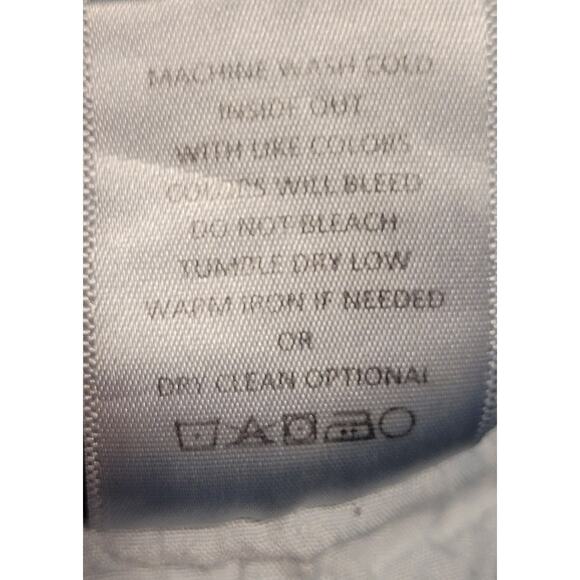 Mica Los Angeles Low-Rise Cropped Distressed Jeans w Raw hems Womens Sz 26 - Picture 9 of 9